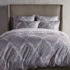 Arhaus Queen gray Sophia duvet cover with 2 Euro Shams and 2 Standard Shams